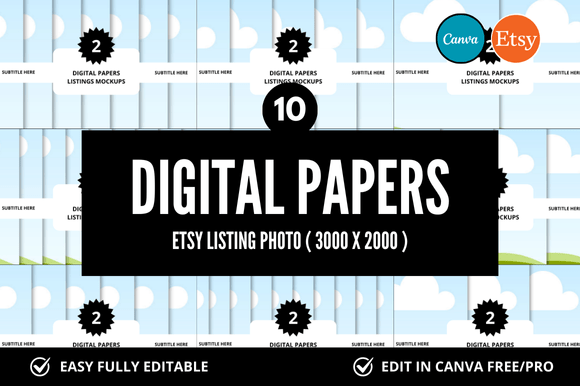 10 Digital Paper Etsy Listings Mockup: A Visual Guide