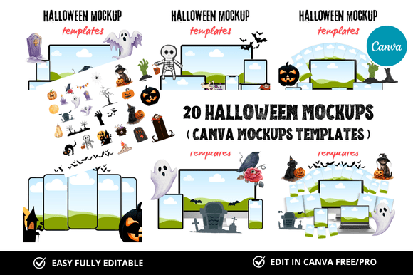 20 Halloween Mockup Templates for Spooky Season Success