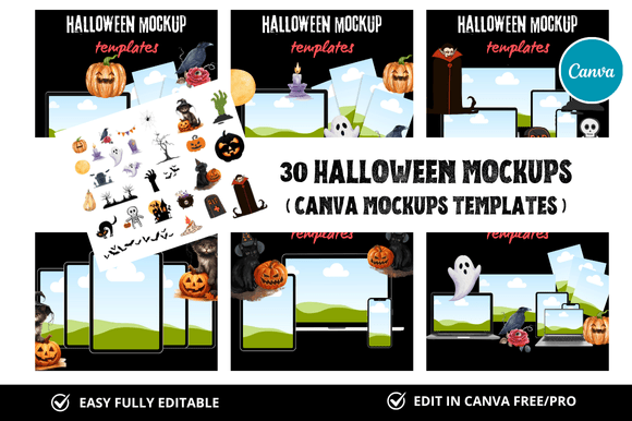 30 Halloween Mockup Templates for Your Etsy Shop
