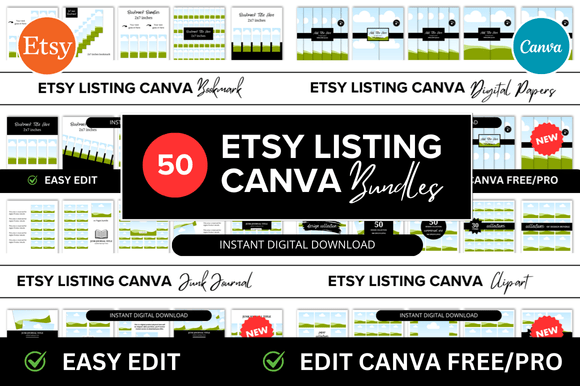 50 Etsy Listings Mockup Bundle: Professional Templates