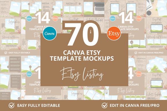 70 Etsy Listings Mockup Bundle: Elevate Your Shop's Visuals