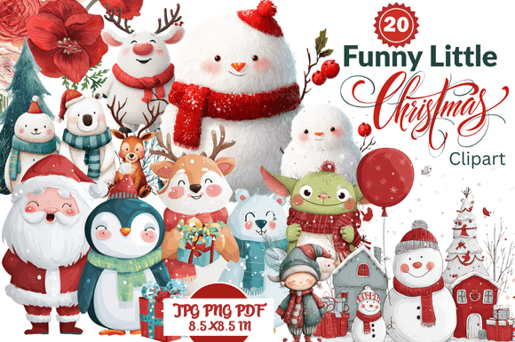 Add Cheerful Whimsy with Funny Little Christmas Clipart