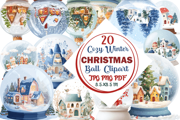 Cozy Winter Christmas Ball Clipart: Your Festive Design Toolkit