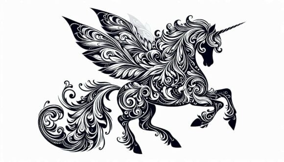 Enchanting Designs: The Unicorn with Fairy Wings Clipart Set