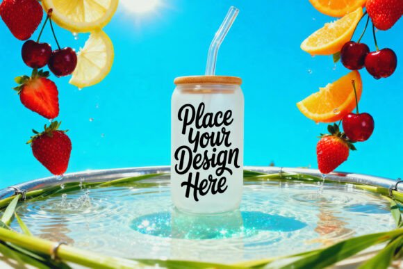 Frosted Libby Glass Mockup PSD JPG: Elevate Your Designs
