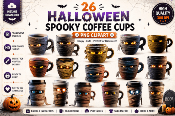 Halloween Mummy Mug: Spooky Coffee Cups for Seasonal Designs