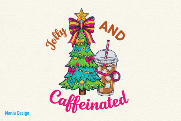 Jolly and Caffeinated PNG: Holiday Graphics for Your Brand