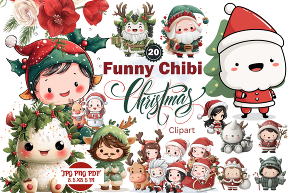 Unwrapping the Fun: A Guide to Using Funny Chibi Christmas Clipart