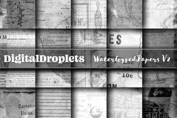 Vintage Textures for Modern Design: Waterlogged Papers Vol. 2
